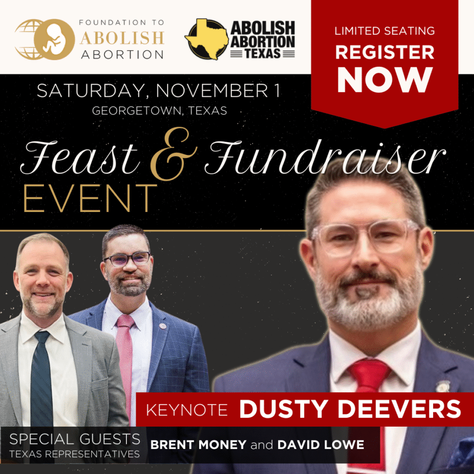 Sponsor the 2025 Feast & Fundraiser Event | Abolish Abortion Texas